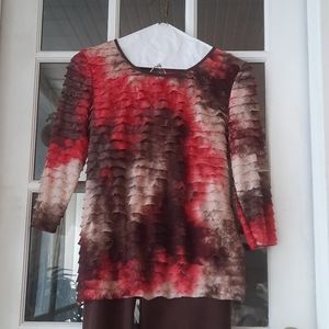 Beautiful blouse small blended colors brown, beige